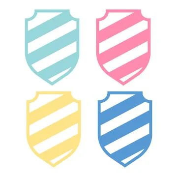 Shield symbol of protection and reliability. Shield security sign Illustrazione stock