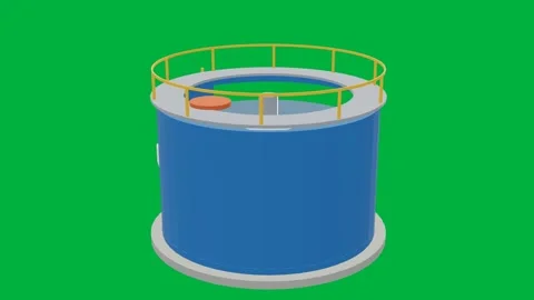 Shield tank particle detector 3d loop green screen Stock Footage 342915676