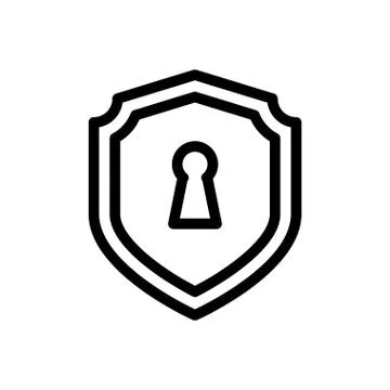 Shield thin line icon イラスト素材