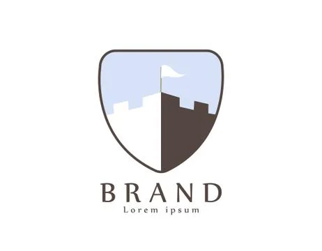 Shield Tower logo Stock Illustration