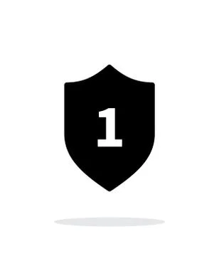 Shield trophy simple icon on white background. Stock Illustration