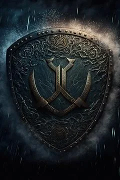 Shield of the uven rune Stock Illustration