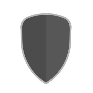 Shield vector flat illustration element icon. Security emblem protect guard. Ilustración de archivo