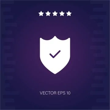 Shield vector icon Stock Illustration