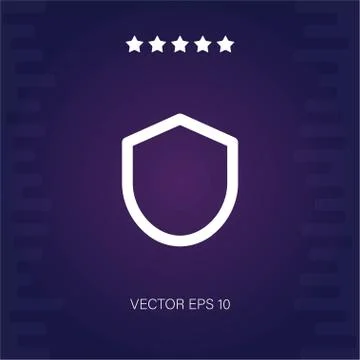 Shield vector icon Stock Illustration