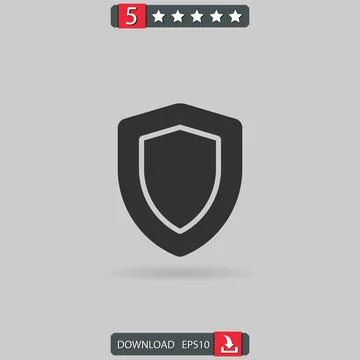 Shield vector icon Stock Illustration