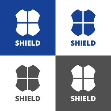Shield vector logo Stock Illustration