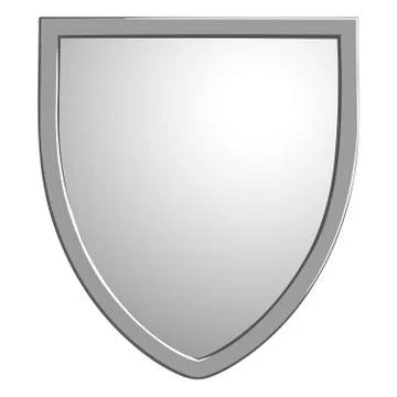 Shield vector symbol isolated on white Stock Illustration