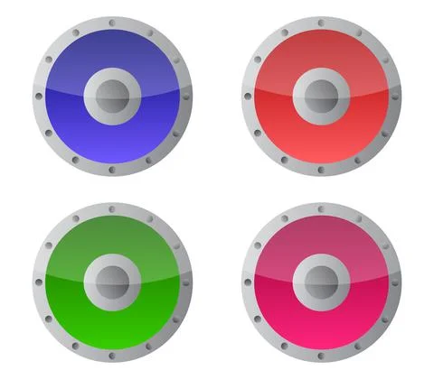 Shield in vector on white background Stock Illustration