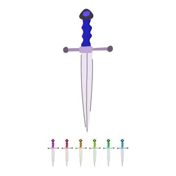Shield viking sword vector cartoon graphic Stock Illustration