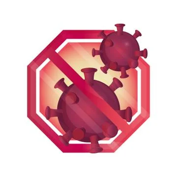 Shield virus pathogen pandemic stop coronavirus covid 19 Stock Illustration