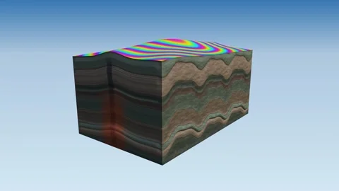 Shield volcano deformation insar fringes block diagram volcano Stock Footage 343016247