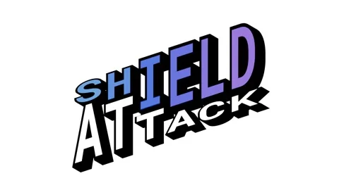 SHIELD vs ATTACK, 3D Text Animation in Isometric View with Opposite Word Motion Stock Footage 314263985