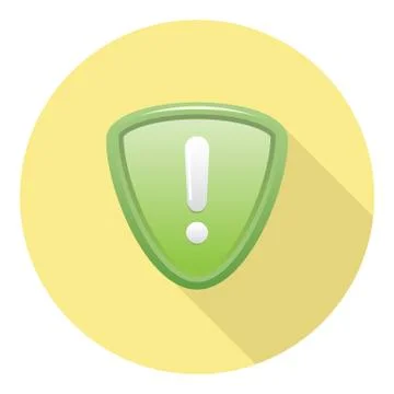 Shield Warning Sign Stock Illustration
