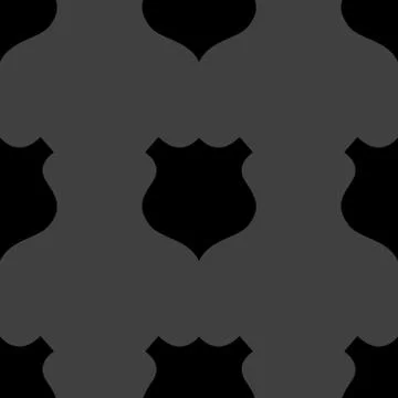 Shield web icon. flat design. Seamless gray pattern. Stock Illustration