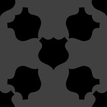 Shield web icon. flat design. Seamless gray pattern. Stock Illustration