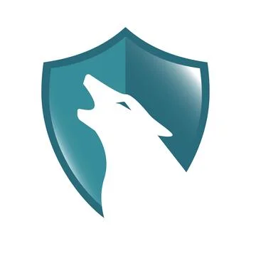 Shield wolf head logo design vector sign concept illustration Stock Illustration