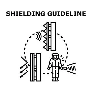 Shielding guideline protecting from electromagnetic radiation and waves イラスト素材