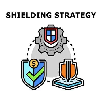 Shielding strategy maximizing protection and security system Stock Illustration