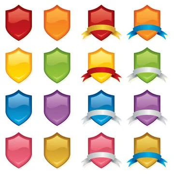 Shields and banners Stock Illustration