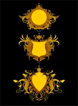 Shields Ilustração Stock