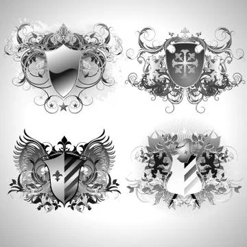 Shields Illustrazione stock
