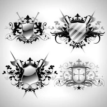 Shields Illustrazione stock