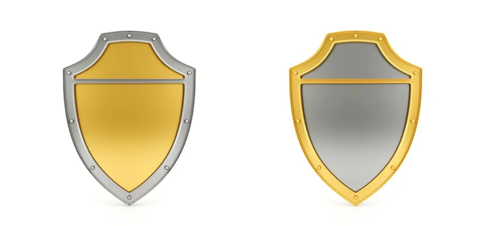 Shields isolated on white background Stock Illustration