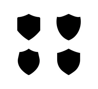 Shields Symbolizing Strength and Protection Stock Illustration