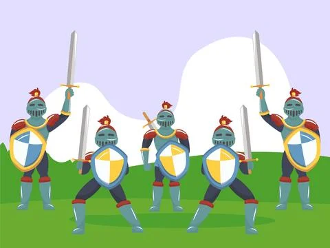 Shieldwall Concept Illustration Stock-Illustration