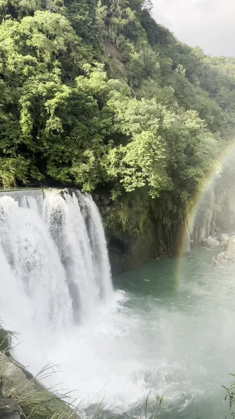 Shifen Waterfall Stock Footage 340167028