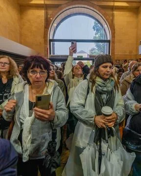 Shift 101 protest in Haifa Stock Photos