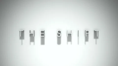 The shift 3D title animation with shadows on a white background Stock Footage 297134906