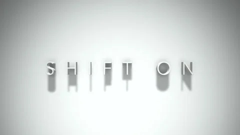 Shift on 3D title animation with shadows on a white background Stock Footage 297510816