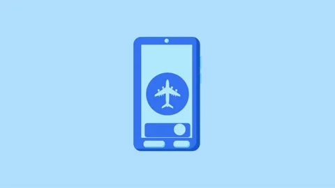 Shift The Button To Enter Airplane Mode 4k Animation Stock Footage 283320967