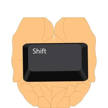Shift button key Stock Illustration