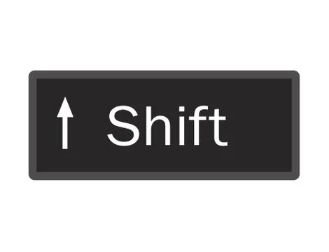 Shift computer key button on white background. flat style. Shift button symbo Stock Illustration
