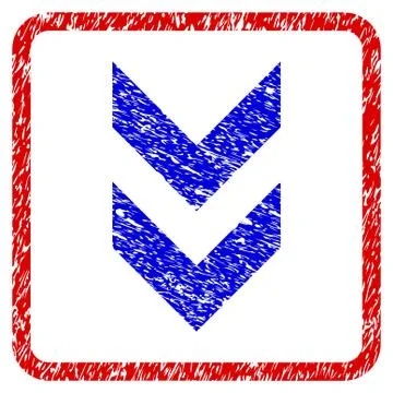 Shift Down Grunge Framed Icon Illustrazione stock