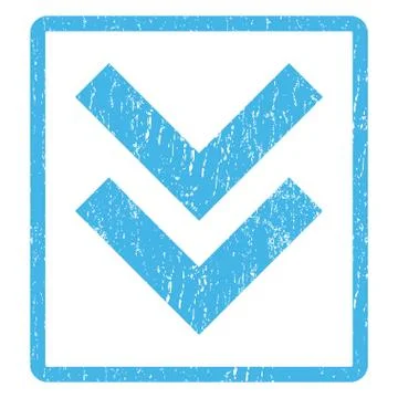 Shift Down Icon Rubber Stamp Stock Illustration
