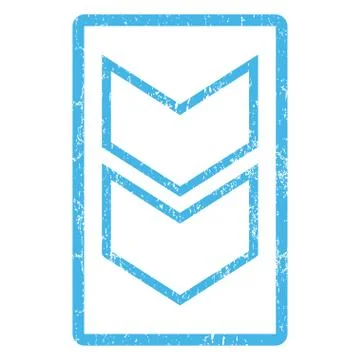 Shift Down Icon Rubber Stamp Stock Illustration
