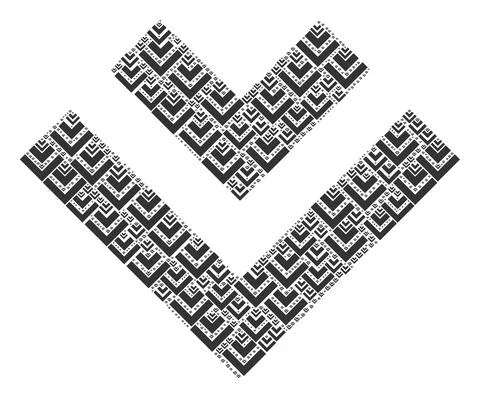 Shift Down Recursion Collage of Itself Items Stock Illustration