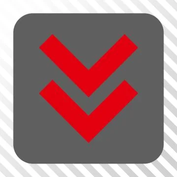 Shift Down Rounded Square Button Stock Illustration