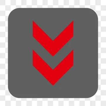 Shift Down Rounded Square Button Stock Illustration