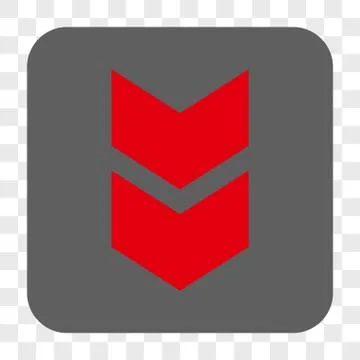 Shift Down Rounded Square Button Stock Illustration