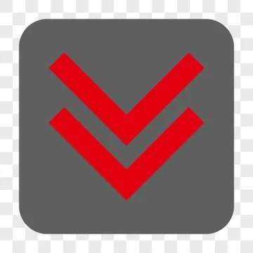 Shift Down Rounded Square Button Stock Illustration
