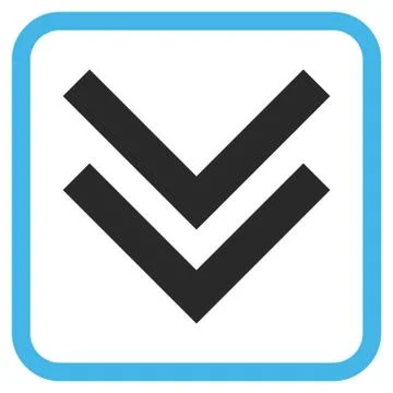 Shift Down Vector Icon In a Frame Stock Illustration