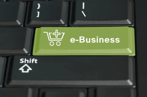 Shift to  e-business concept Foto stock