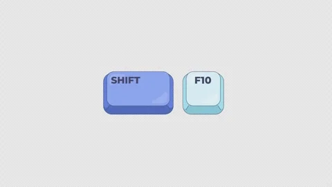 Shift F10 keyboard shortcut keys animation Stock Footage 332273705