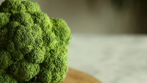 Shift focus on broccoli. Stock Footage 137097967