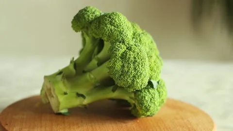 Shift focus on broccoli. Stock Footage 137097974